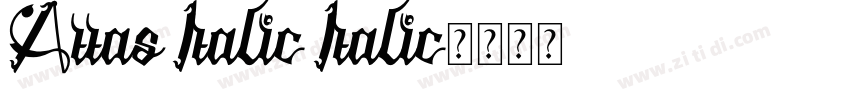 Attas Italic Italic字体转换